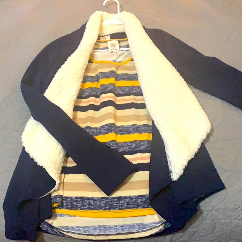 Tank with cardigan